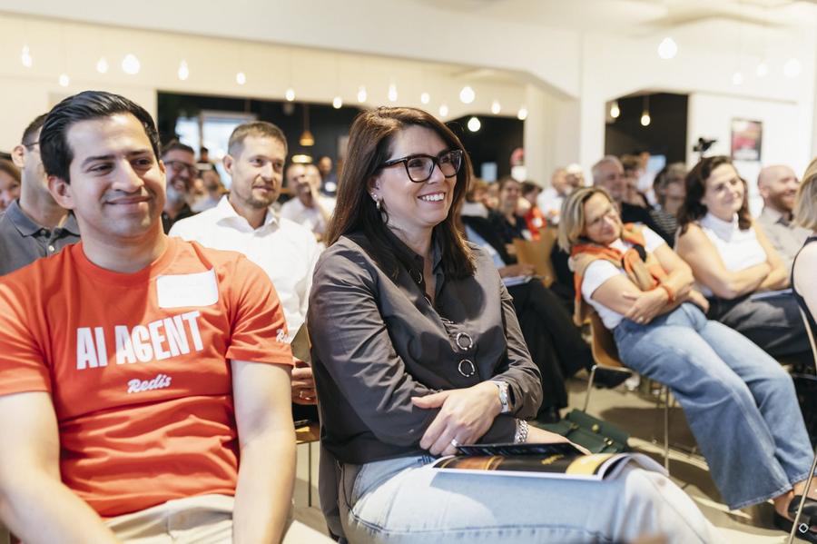 Participants laughing